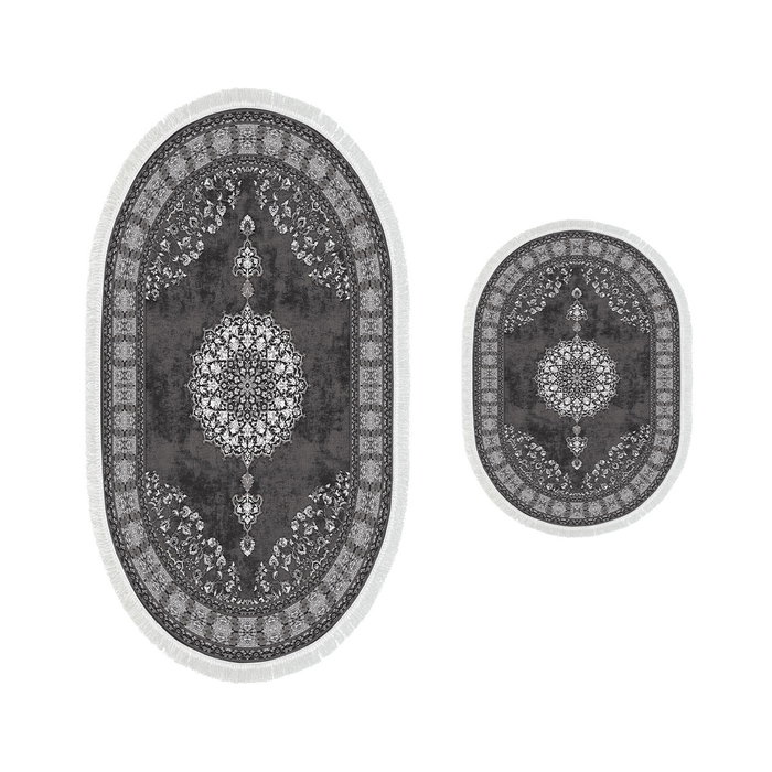 Mijölnir Juego de alfombrillas de baño Gris (2 piezas)